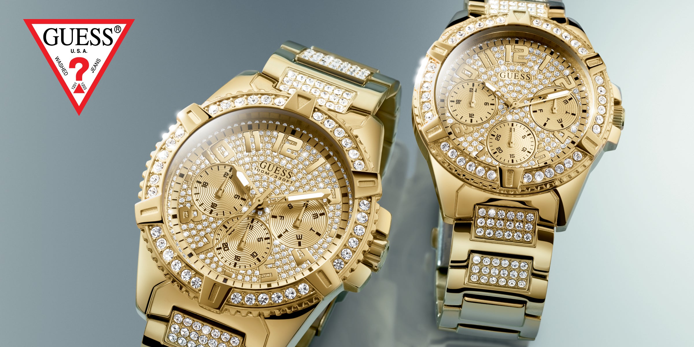 ladies guess gold watches