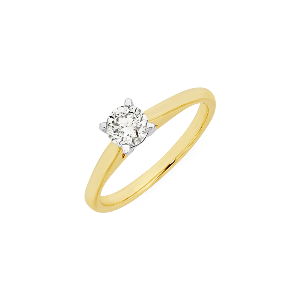 Floating Diamond Ring in 18ct Yellow Gold or 18ct White Gold - Corinne  Hamak Jewellery