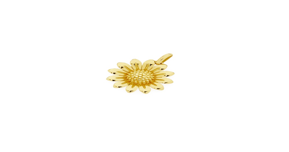 9c Gold Sunflower Pendant | Goldmark (AU)