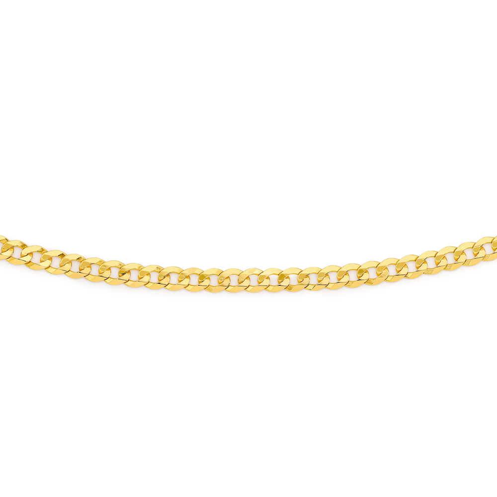 9ct gold 50cm solid curb chain