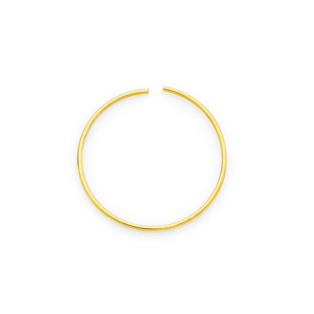 Amazon.com: ESLALA 14K Gold Nose Ring Hoop for Women, Thin Nose Piercing  jewelry (Gold,3pcs- 8mm 22 gauge) : Handmade Products