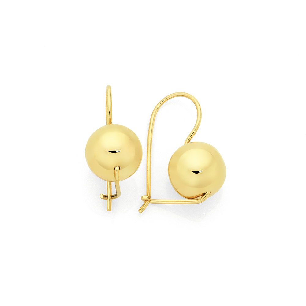 Discover 150+ 10mm gold ball earrings super hot - seven.edu.vn