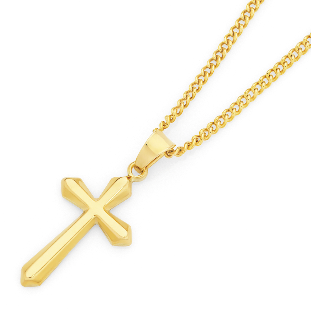 Mens cross hot sale necklace australia