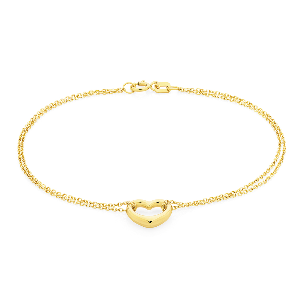 Vintage 14k Yellow Gold Heart Charm Bracelet 34.3g | eBay