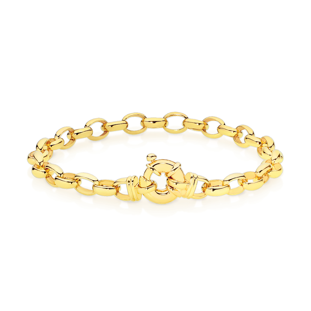 Delan Jewellers - 9ct Yellow Gold Belcher Bracelet- 13mm – Delan Jewellery