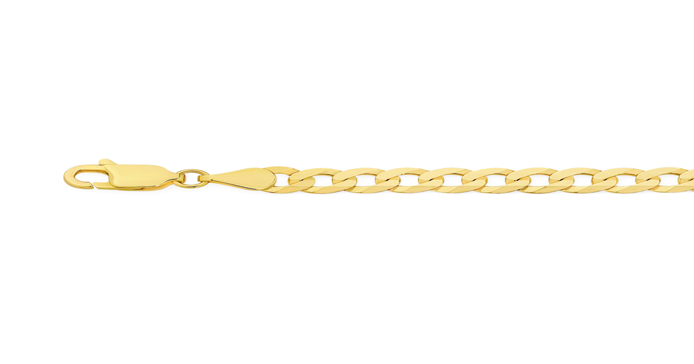 9ct Gold 19cm Solid Curb Bracelet | Goldmark (AU)