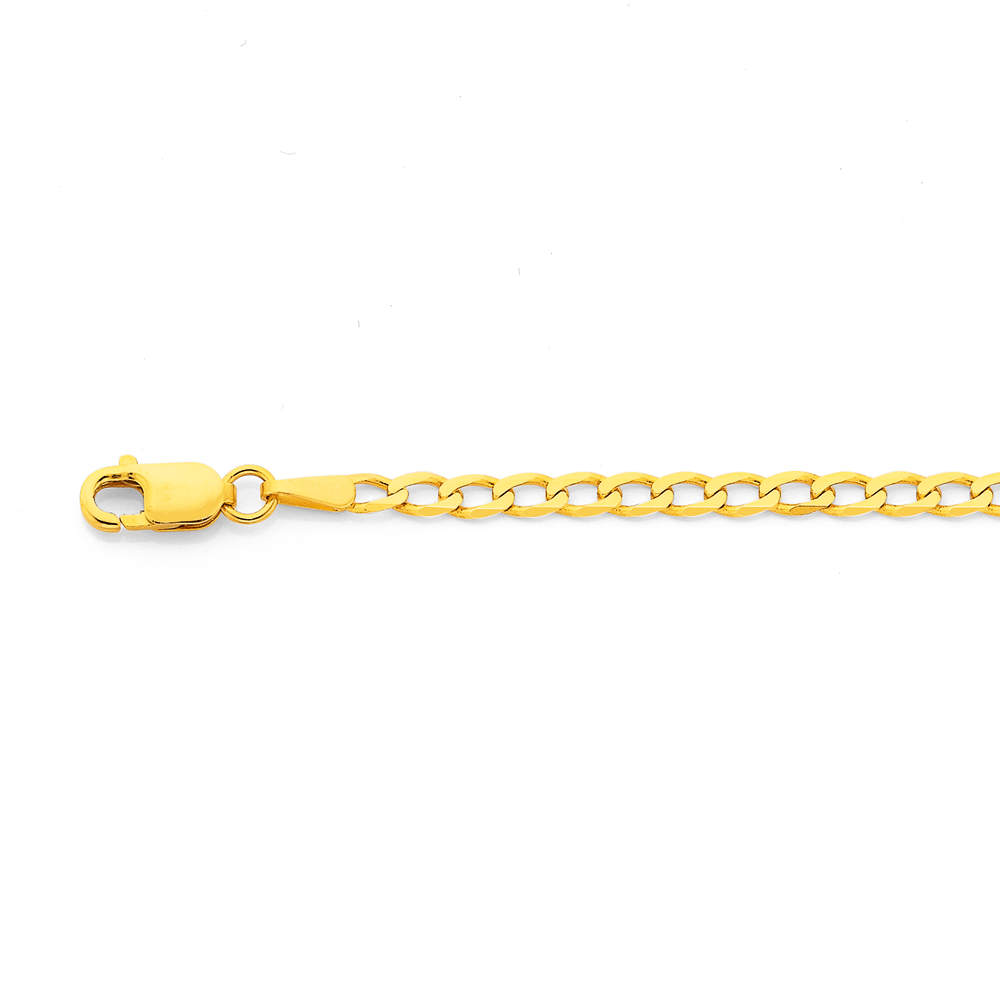 9ct gold store solid curb bracelet