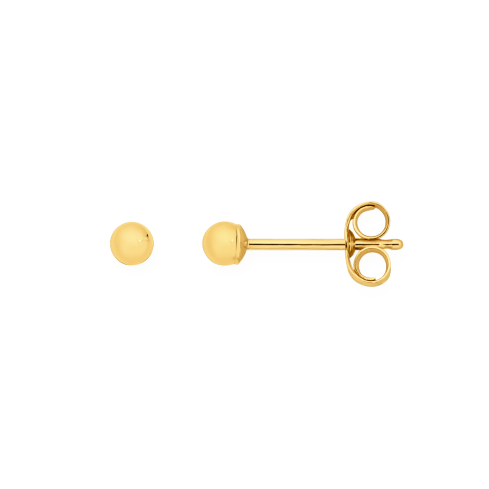 Ball Stud Earrings // Tiny Gold Ball Earrings . 3mm & 4mm Ball Post Earrings  . Dainty Classic Ball Stud . Modern Minimalist Style . Delicate - Etsy