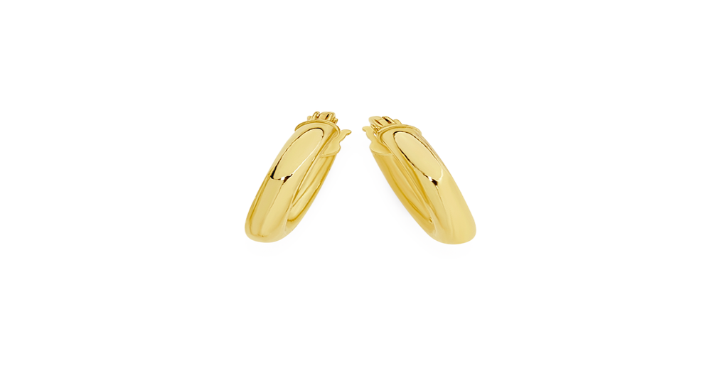 9ct Gold 2.5x10mm Polished Hoop Earrings | Goldmark (AU)