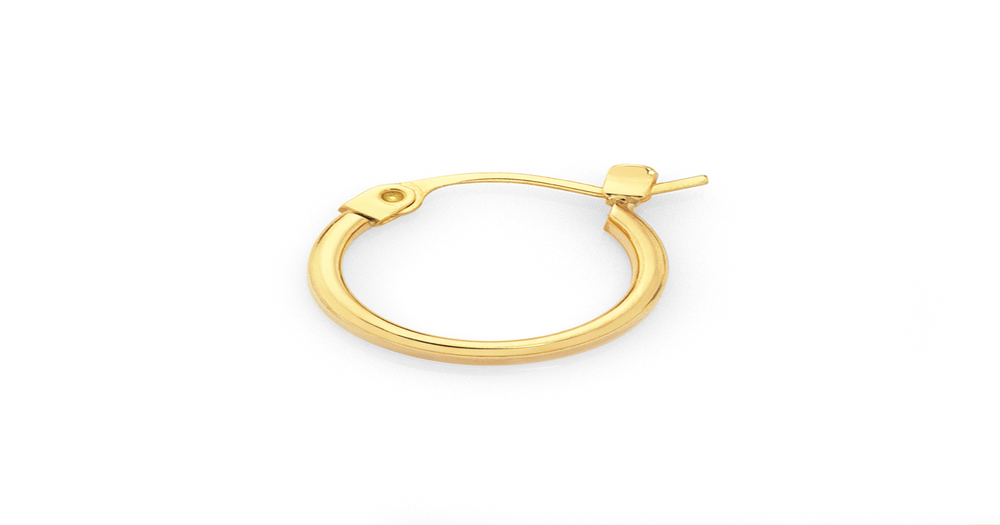 9ct Gold 2x10mm Single Hoop Earring | Goldmark (AU)