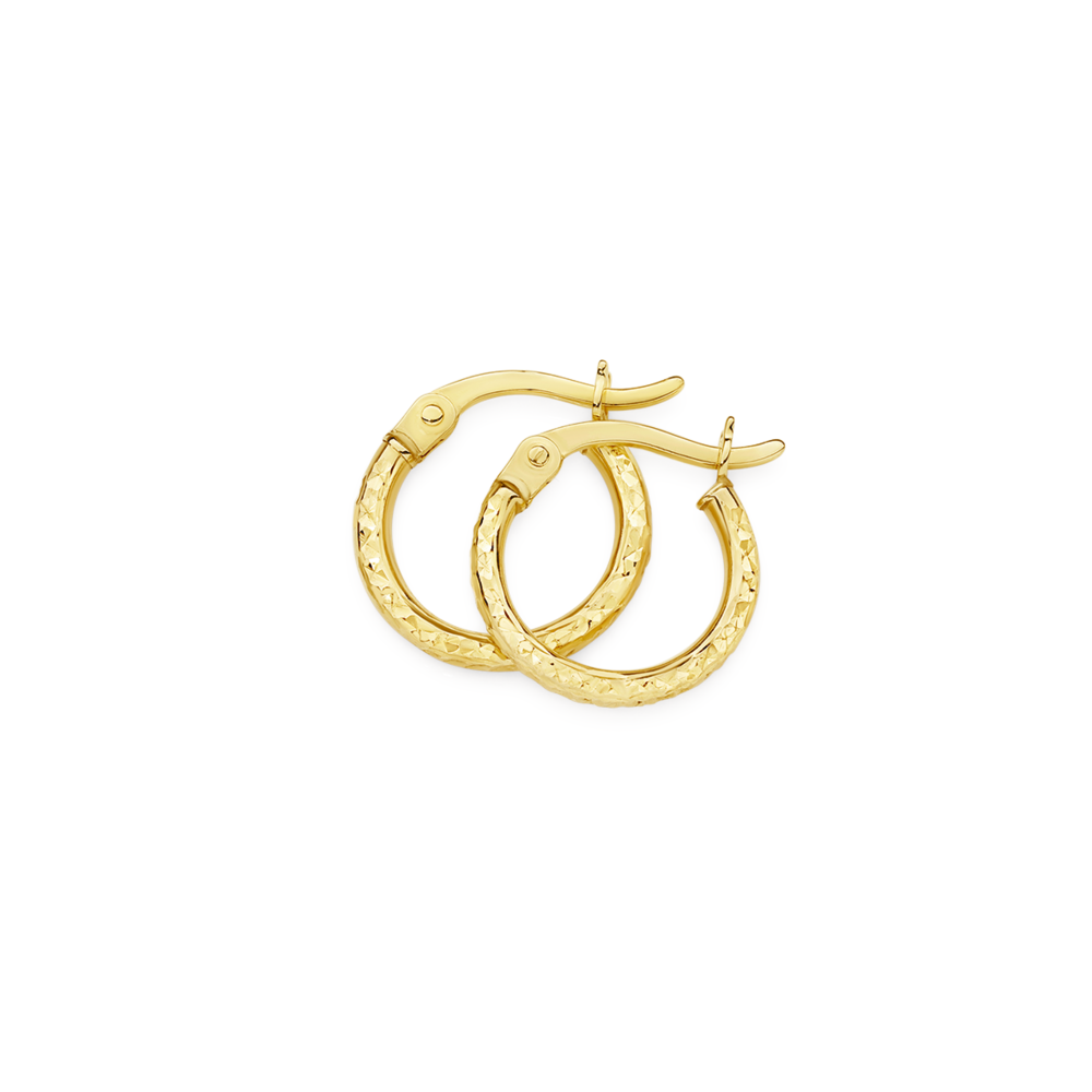 Gold hoop earrings on sale goldmark