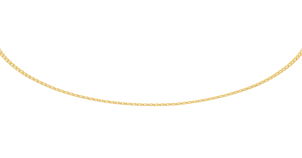 9ct Gold 30cm Solid Curb Chain | Goldmark (AU)