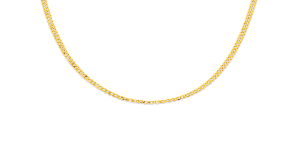 9ct Gold 45cm Solid Curb Chain Goldmark Au