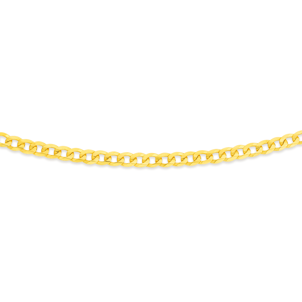 9ct gold clearance solid curb chain