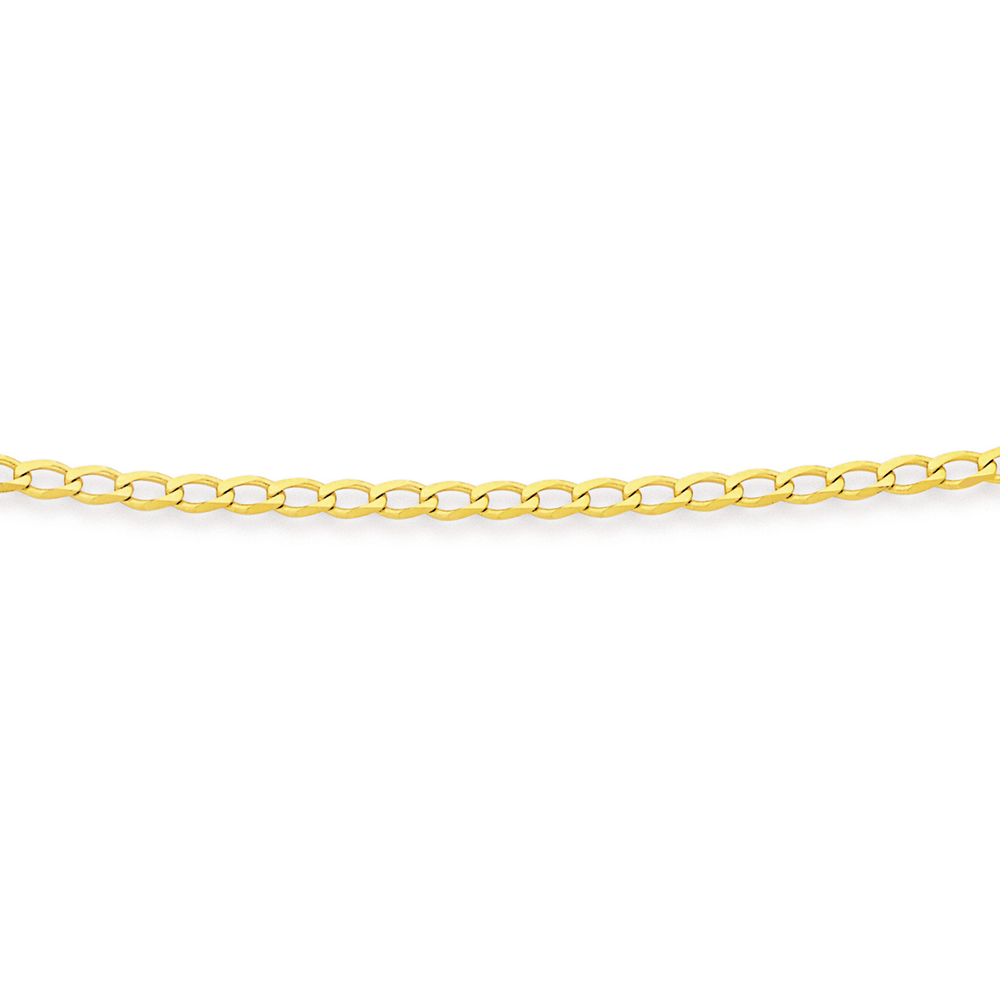 9ct gold 55cm solid curb chain