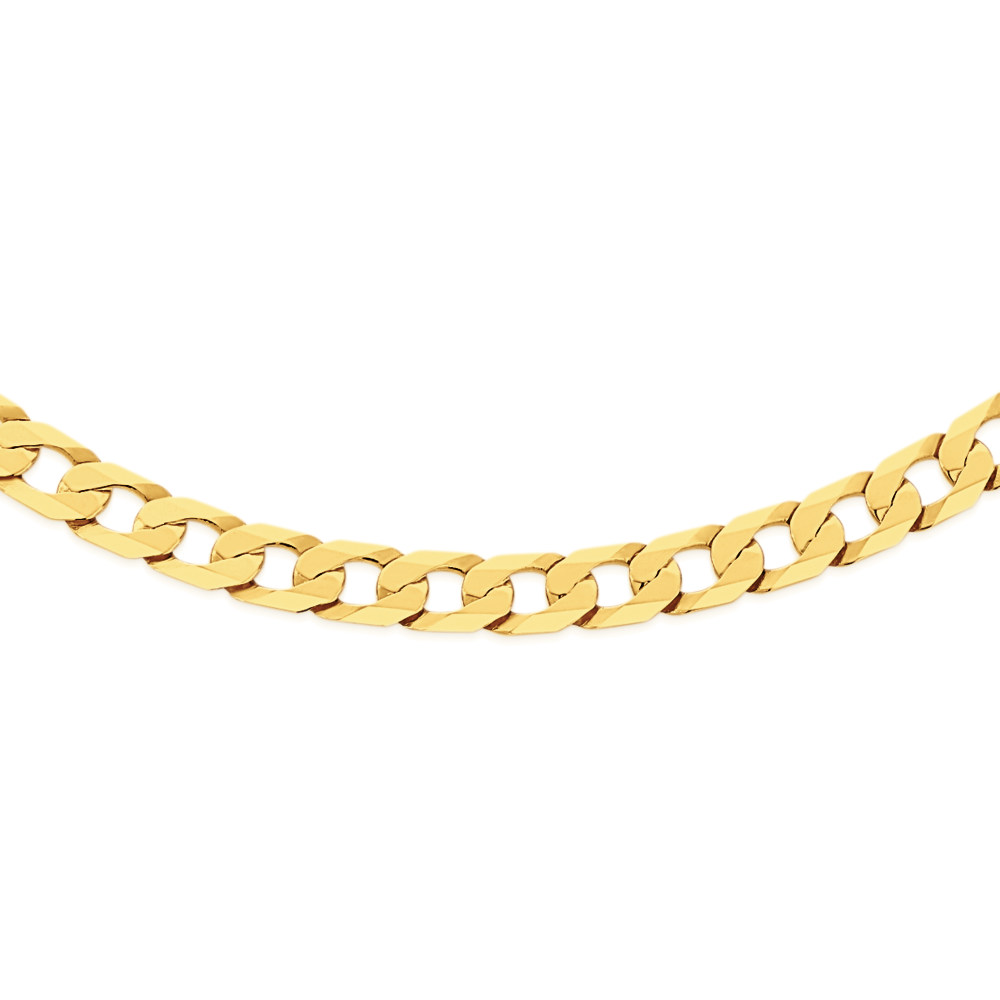 9ct gold 55cm solid curb chain