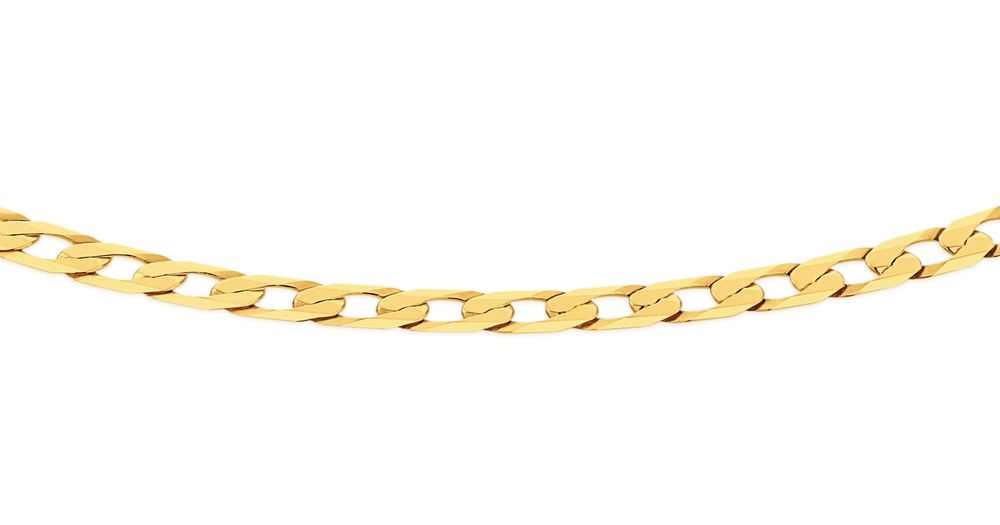 9ct Gold 55cm Solid Curb Chain | Goldmark (AU)