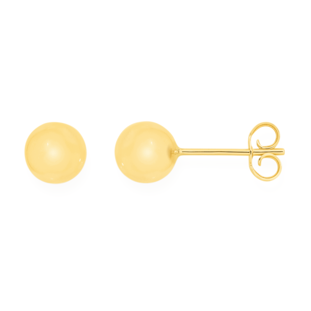 Ball Stud Earrings - 3mm - 9ct Yellow Gold – Sophie Divett Jewellery