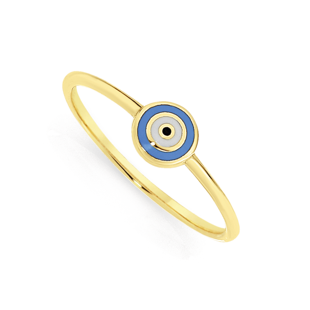 Gold Evil Eye With Tiny Diamond Ring / Handmade Evil Eye Ring / 14k & 18k Evil  Eye Ring Available in Gold, Rose and White Gold - Etsy