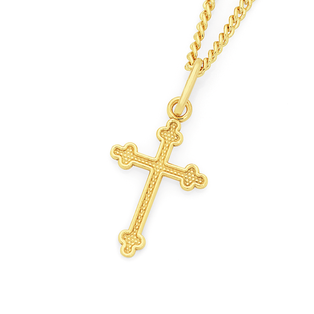 mens gold celtic cross necklace