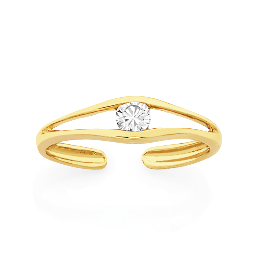 Golden Cutting Toe Ring – Shagun Jeweller
