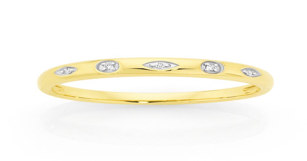 9ct Gold Diamond Band | Goldmark (AU)