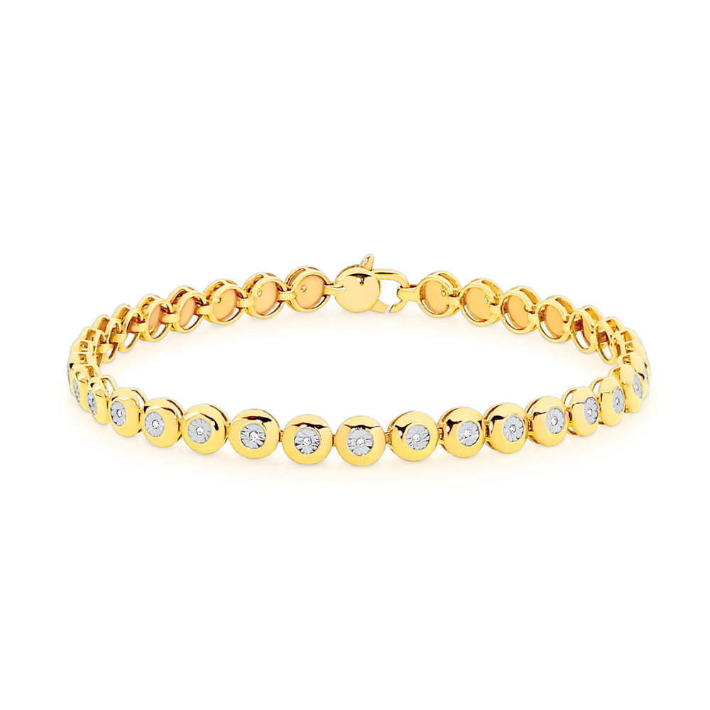 9ct gold diamond bracelet