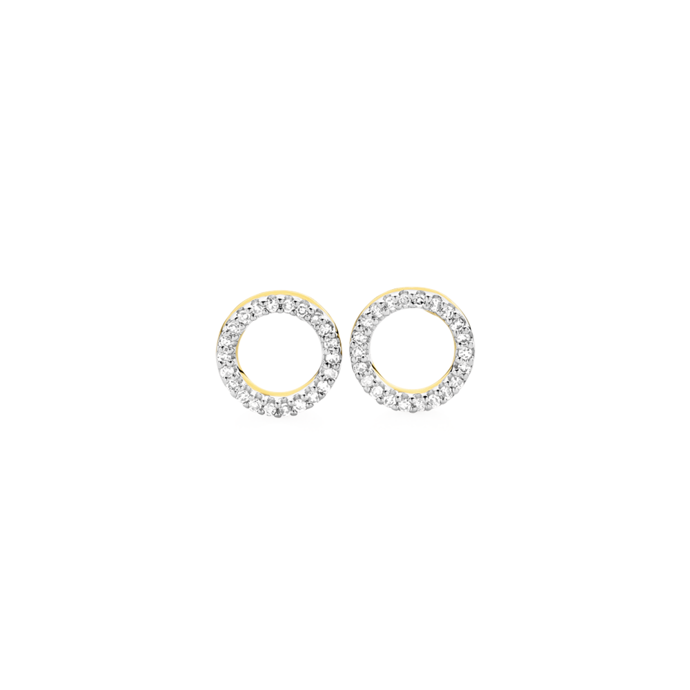 Diamond studded deals hoop earrings