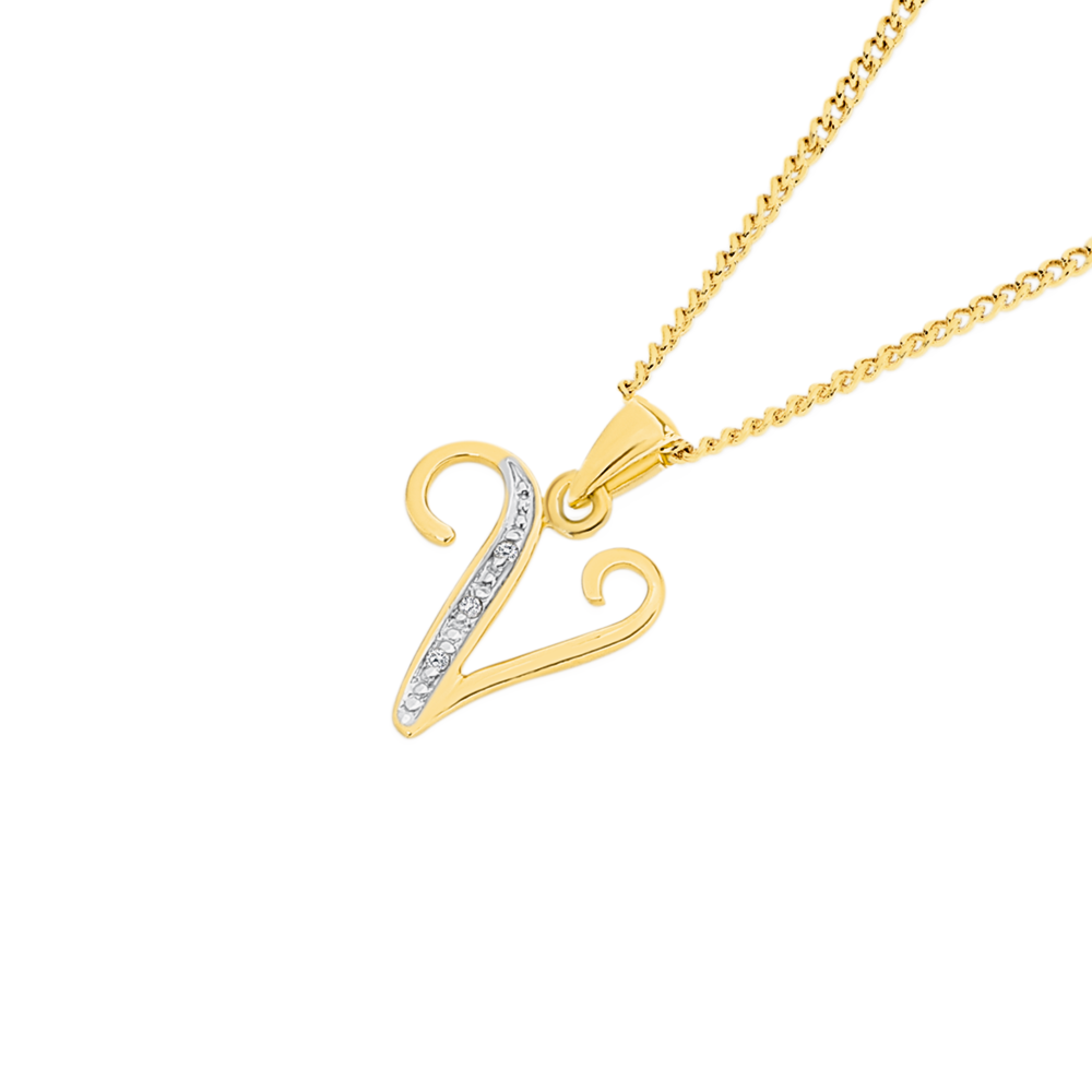 V name shop gold pendant