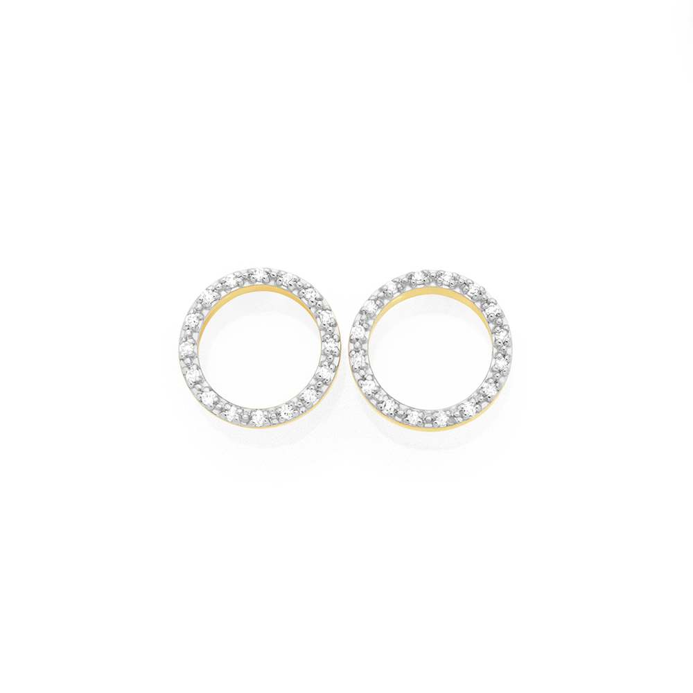 diamond stud earrings circle