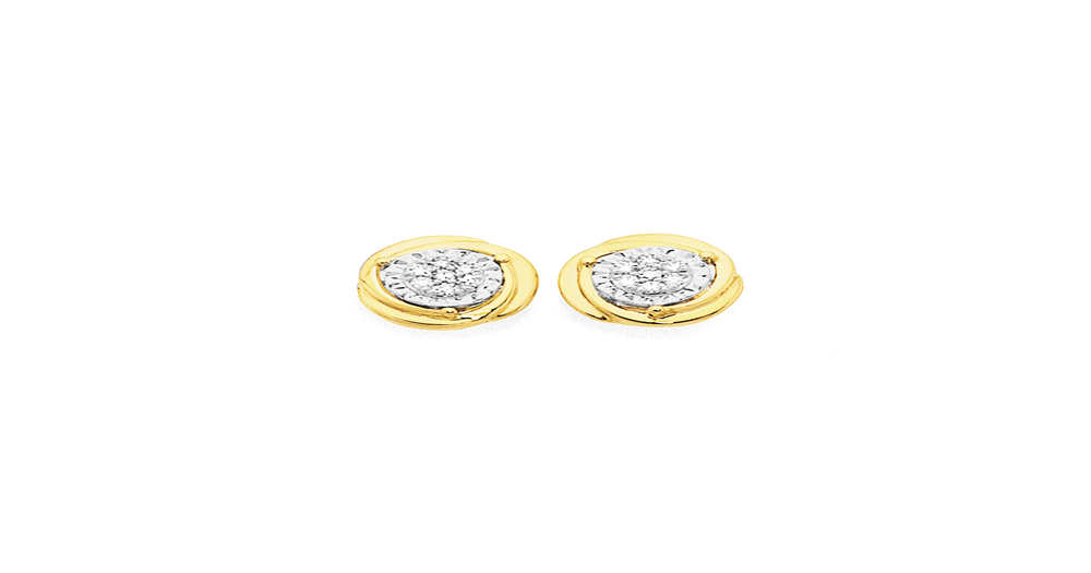 9ct Gold Diamond Stud Earrings | Goldmark (AU)