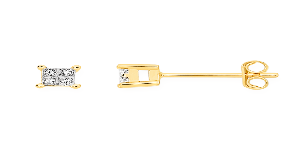 9ct Gold Diamond Studs | Goldmark (AU)