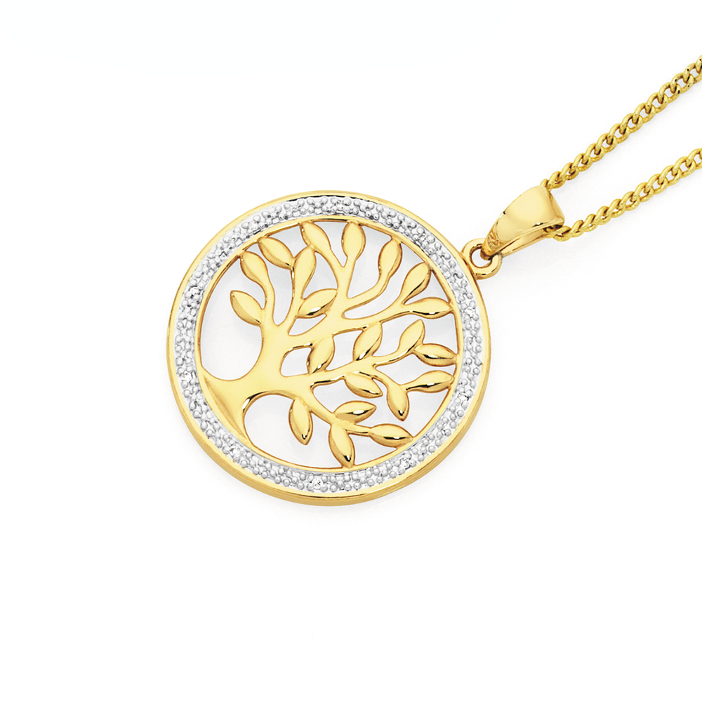 9ct gold tree on sale of life pendant