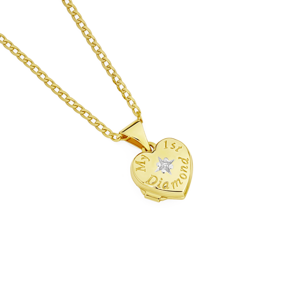 Diamond store heart locket