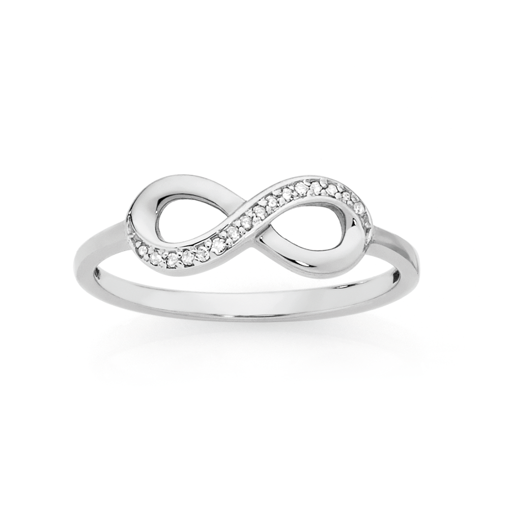 white gold infinity ring