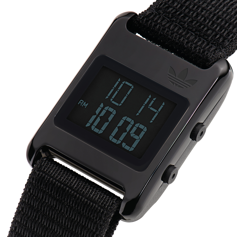 Adidas digital best sale watch black