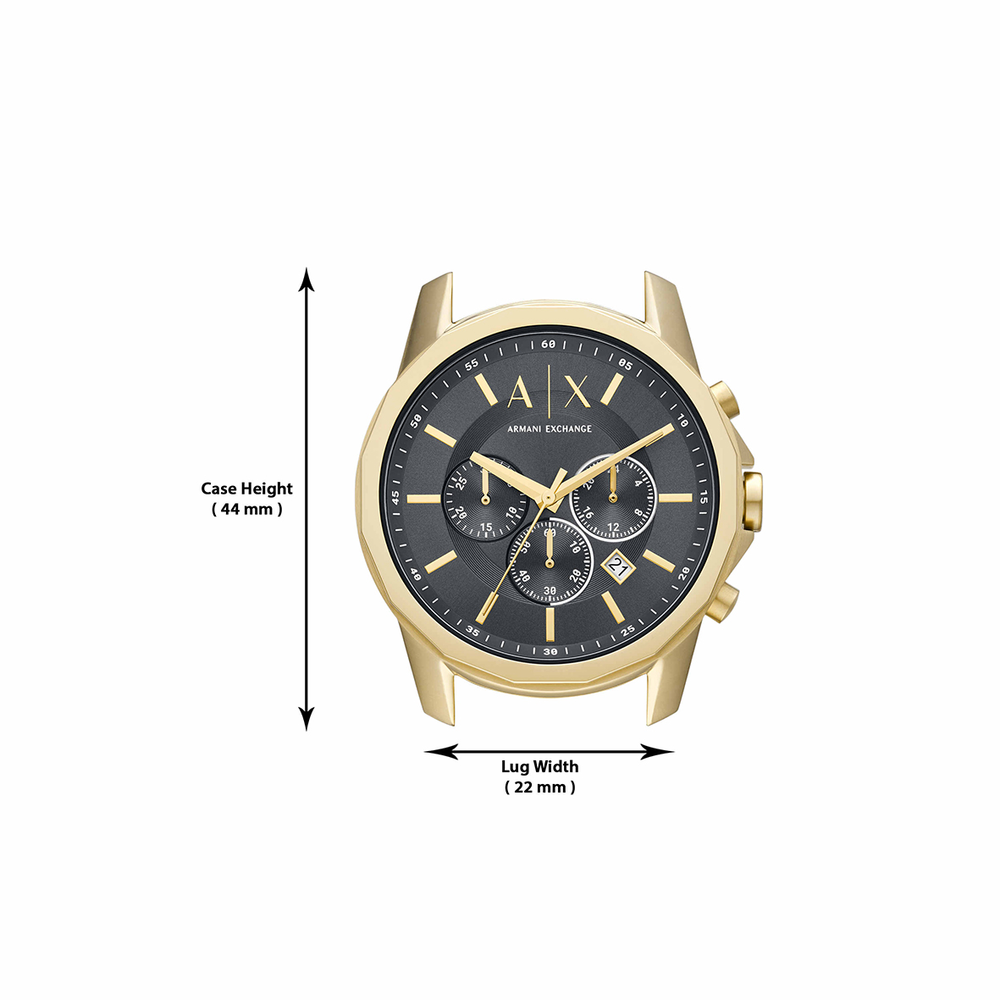 Armani exchange watch gold clearance and black