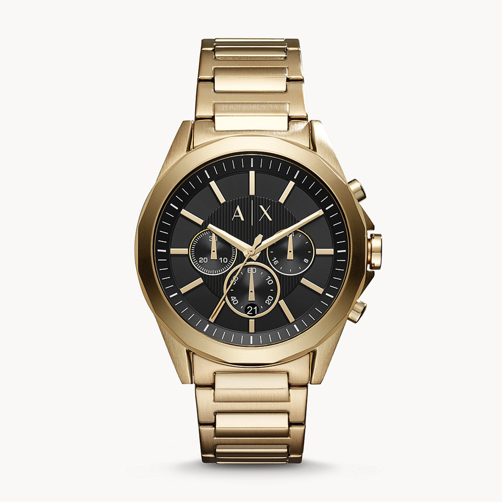 Armani mens watch outlet gold and silver