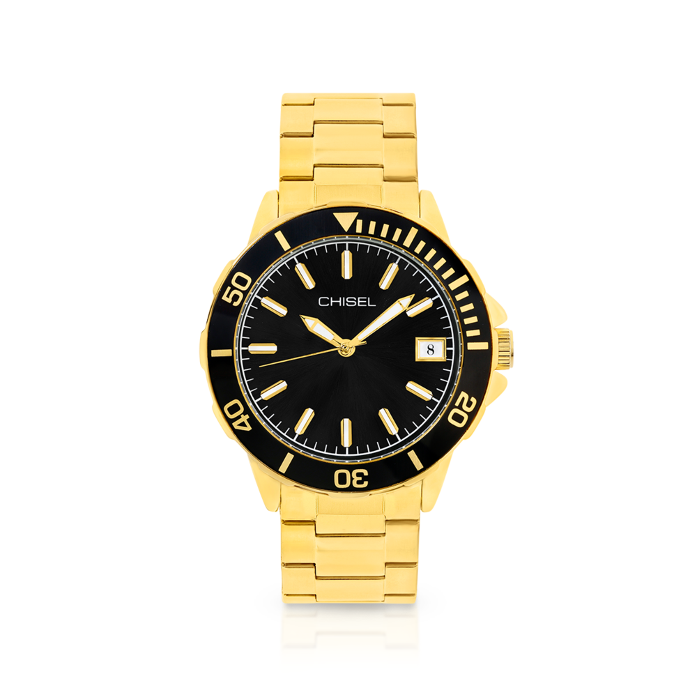 Gold discount chisel watch