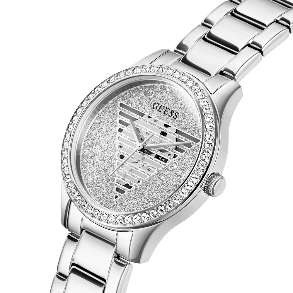 Ladies silver guess on sale watch