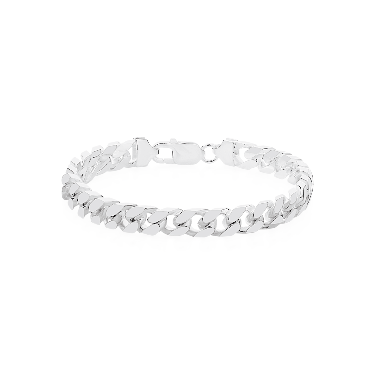 Silver 21cm Solid Curb Bracelet | Bracelets | Goldmark AU