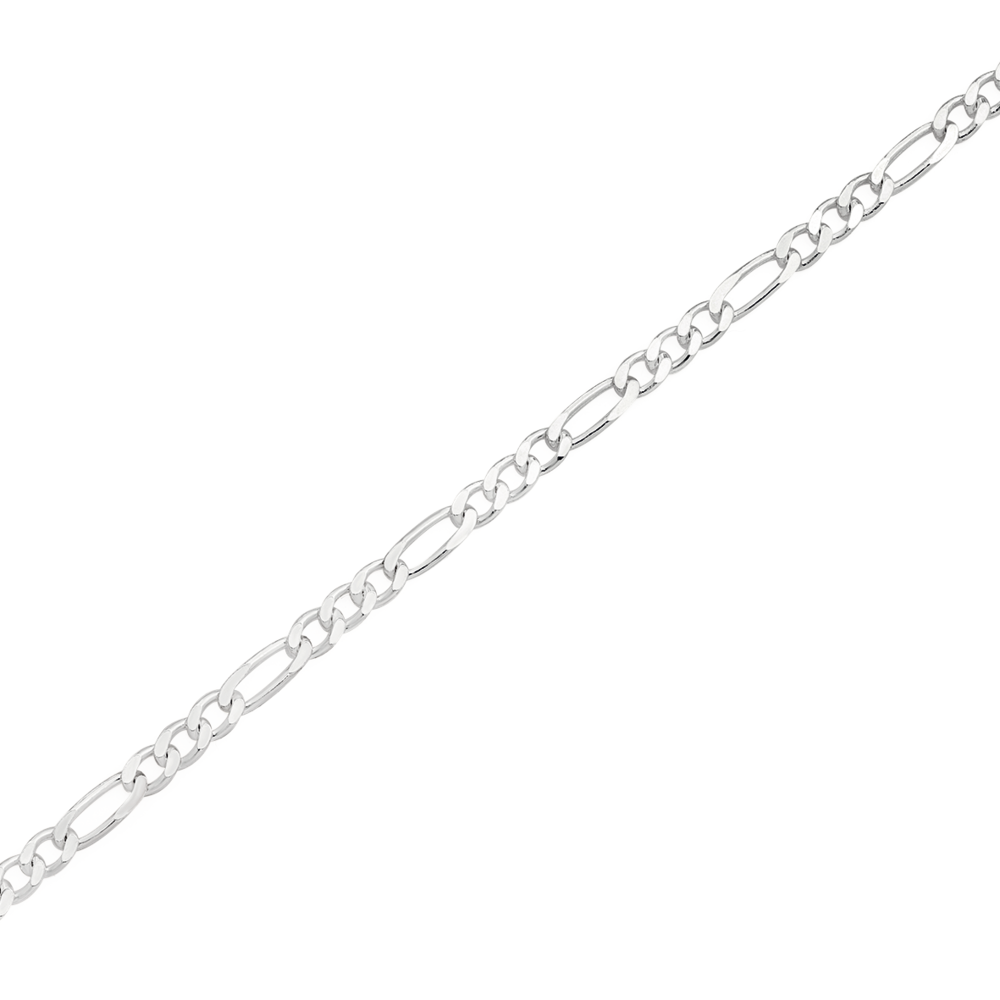 Silver 25cm Figaro 3+1 Anklet | Goldmark (AU)