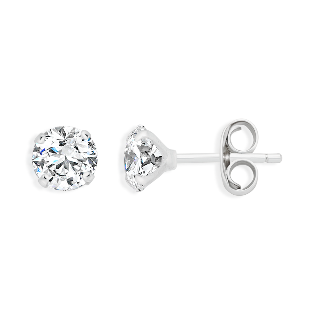 5mm silver deals stud earrings