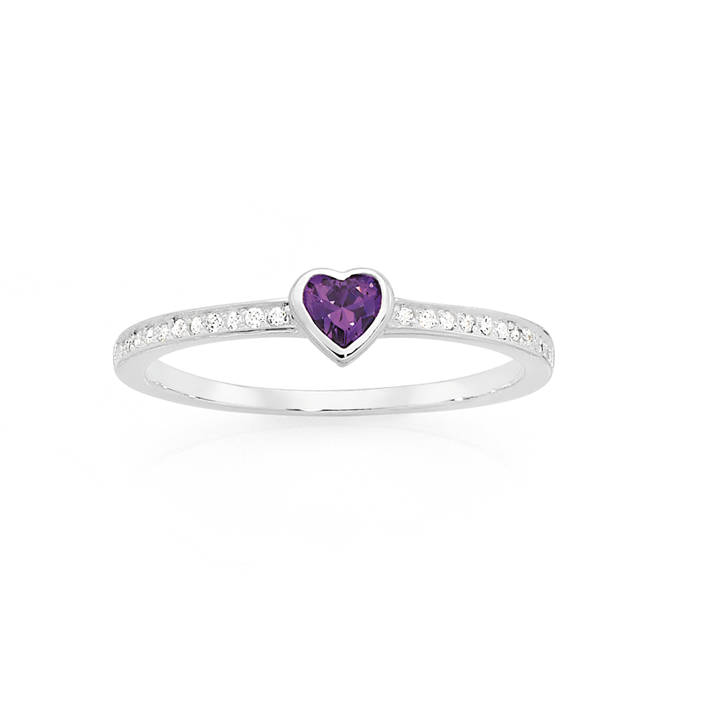 Purple 2025 heart ring