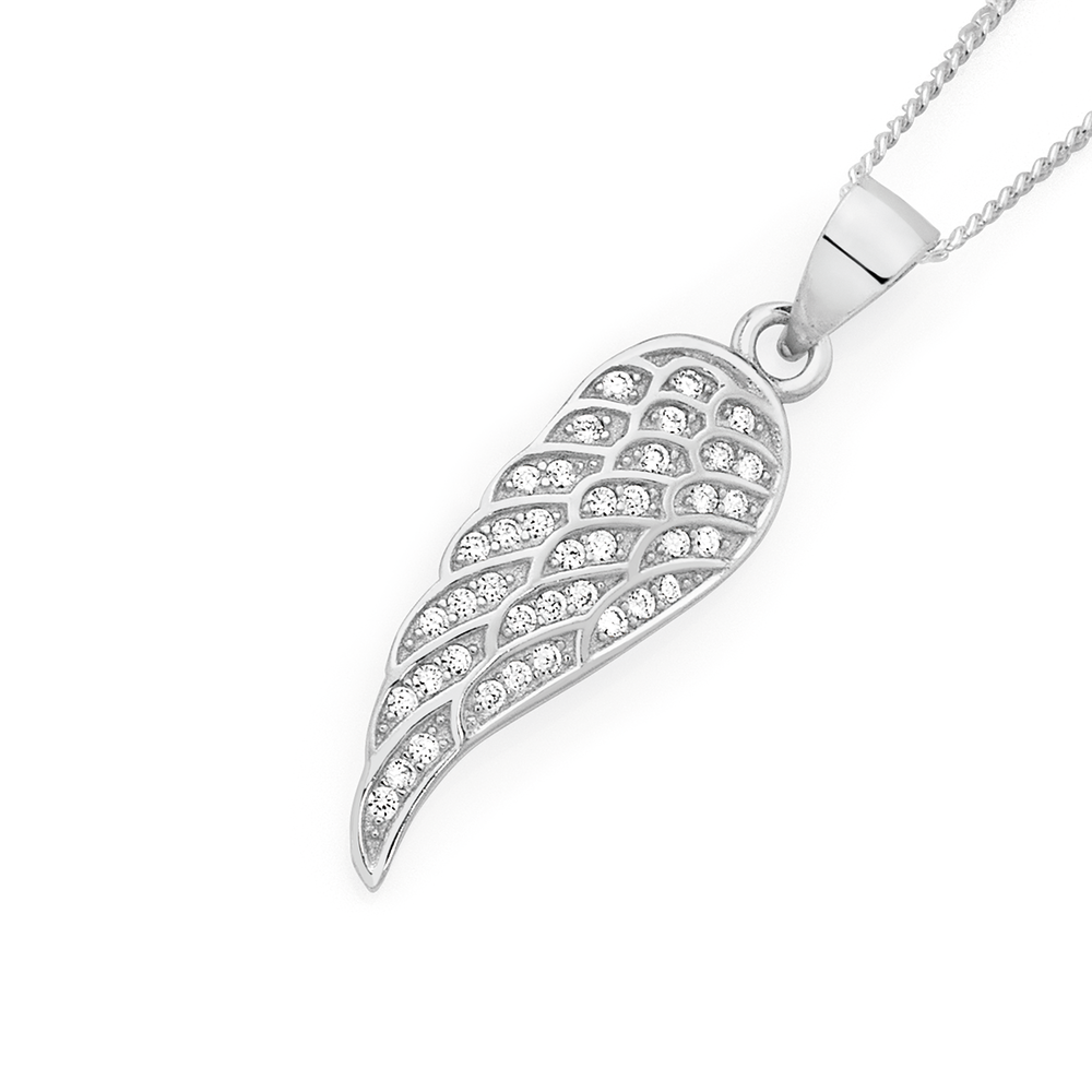 silver wing necklace