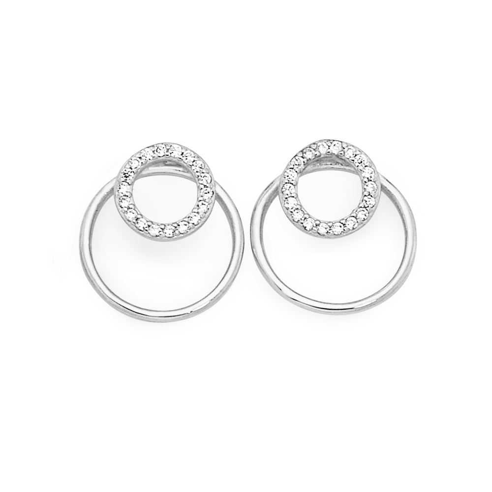 Tiny circle store earrings