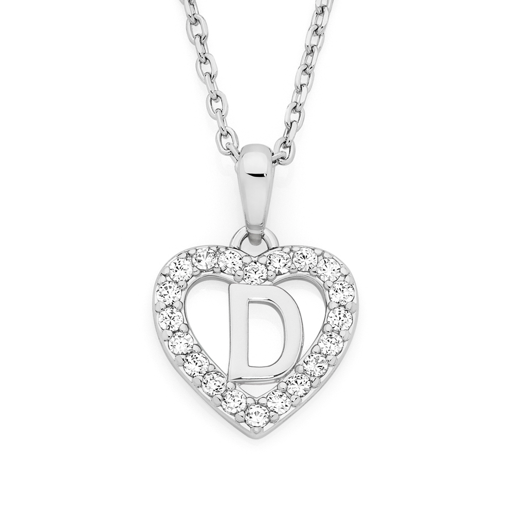 Vintage Silvery Initial Letter Heart shaped Pendant Necklace - Temu