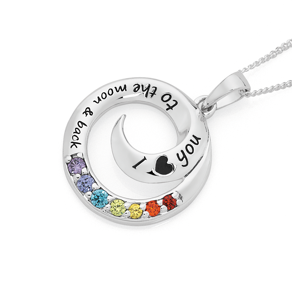 I love you to the moon & hot sale back necklace