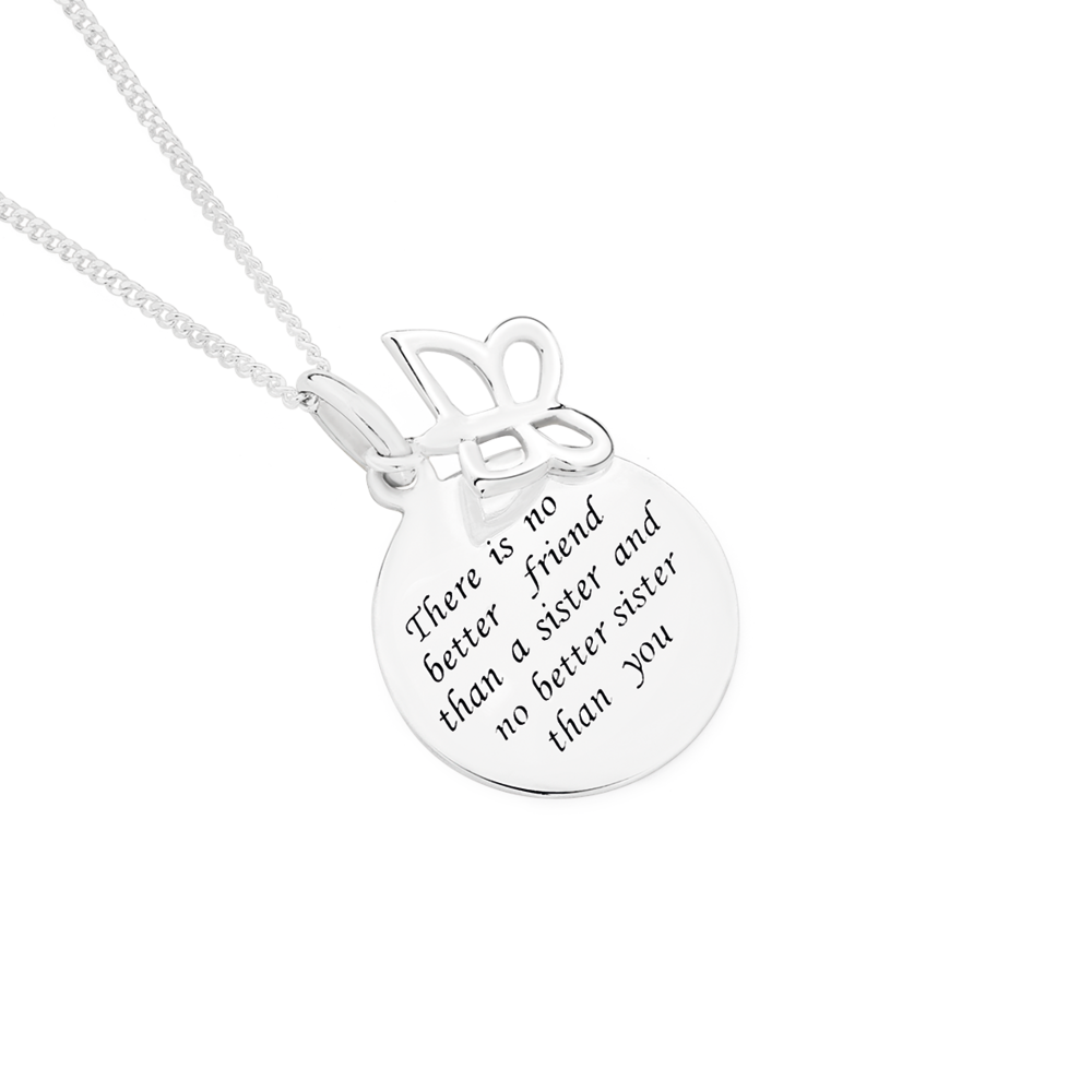 In Memory of Sister Necklace - My Angel Sister Pendant