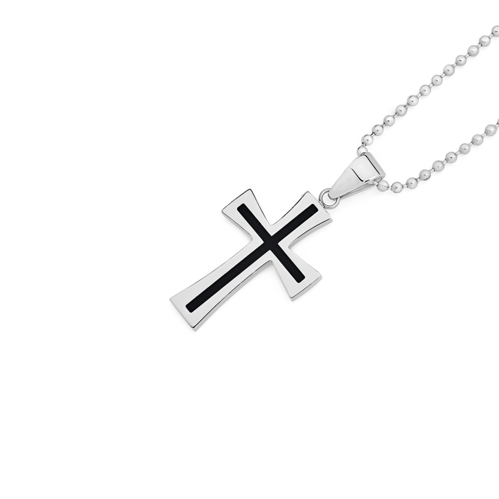 flared cross pendant